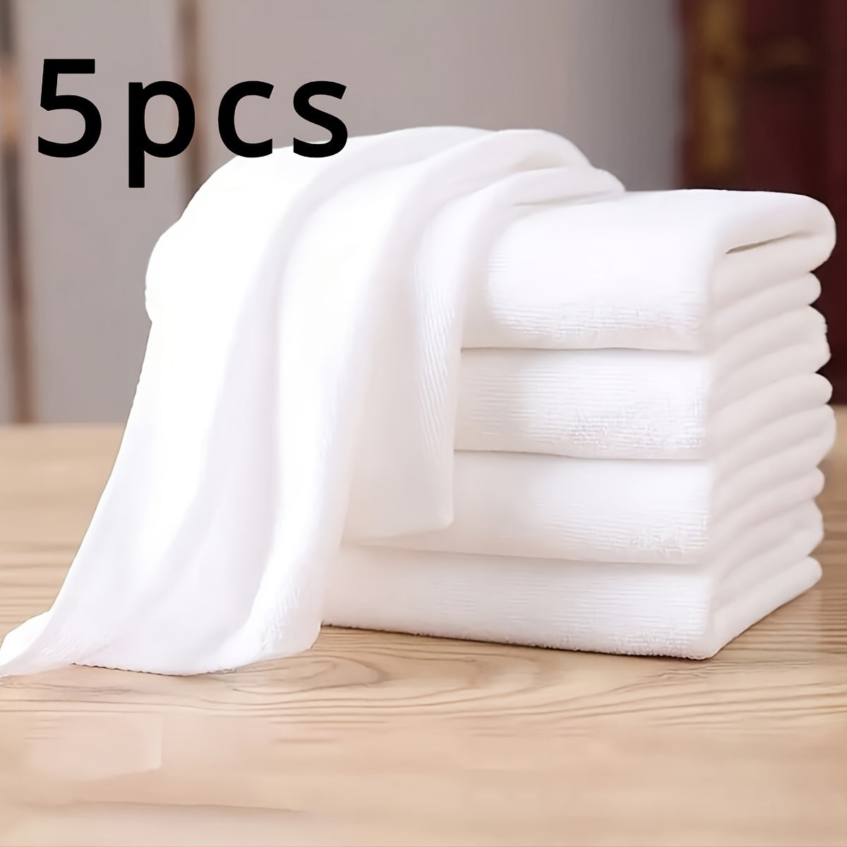Set of Five Space-Themed Cotton Towels 25x50cm Fade-Resistant Lightweight for Hotels and Travel