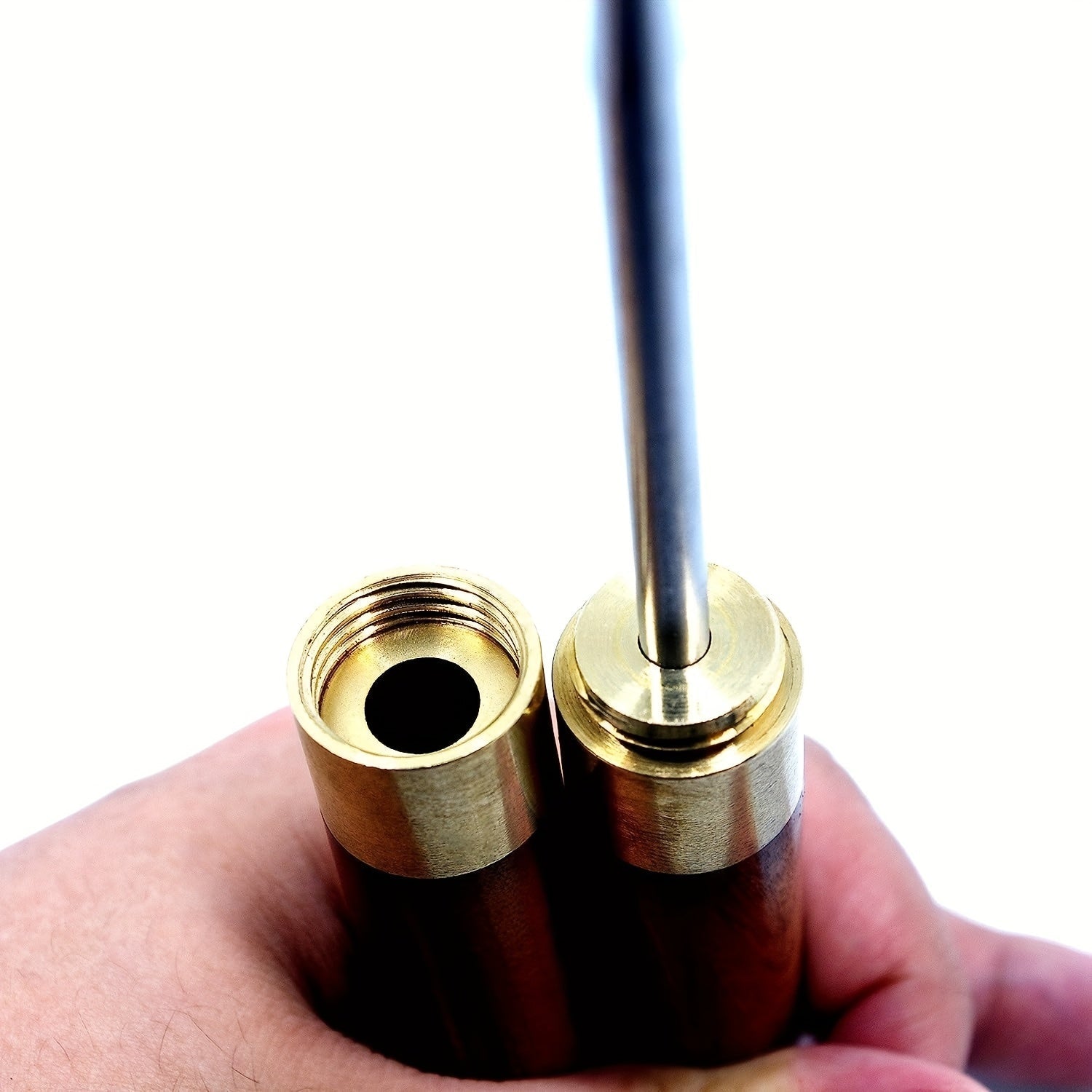 Portable Stainless Steel Ice Pick with Wooden Handle for Kitchen Bar Picnic