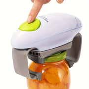 Electric Can Opener Battery-Powered with Dual Handles Compact Kitchen Tool
