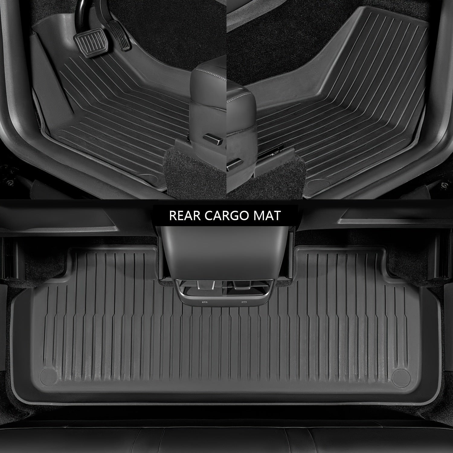 Car Floor Mats Set for Tesla Model 3 Highland 2024 All-Weather TPE 3D