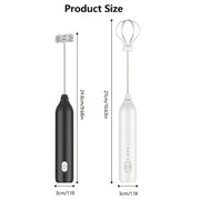Portable Electric Milk Frother Mixer Rechargeable Stainless Steel Whisks