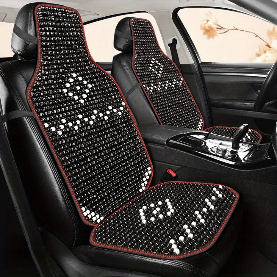 Summer Breathable Wooden Bead Car Seat Cushion Set for Eado CS35 CS55 CS75 Plus