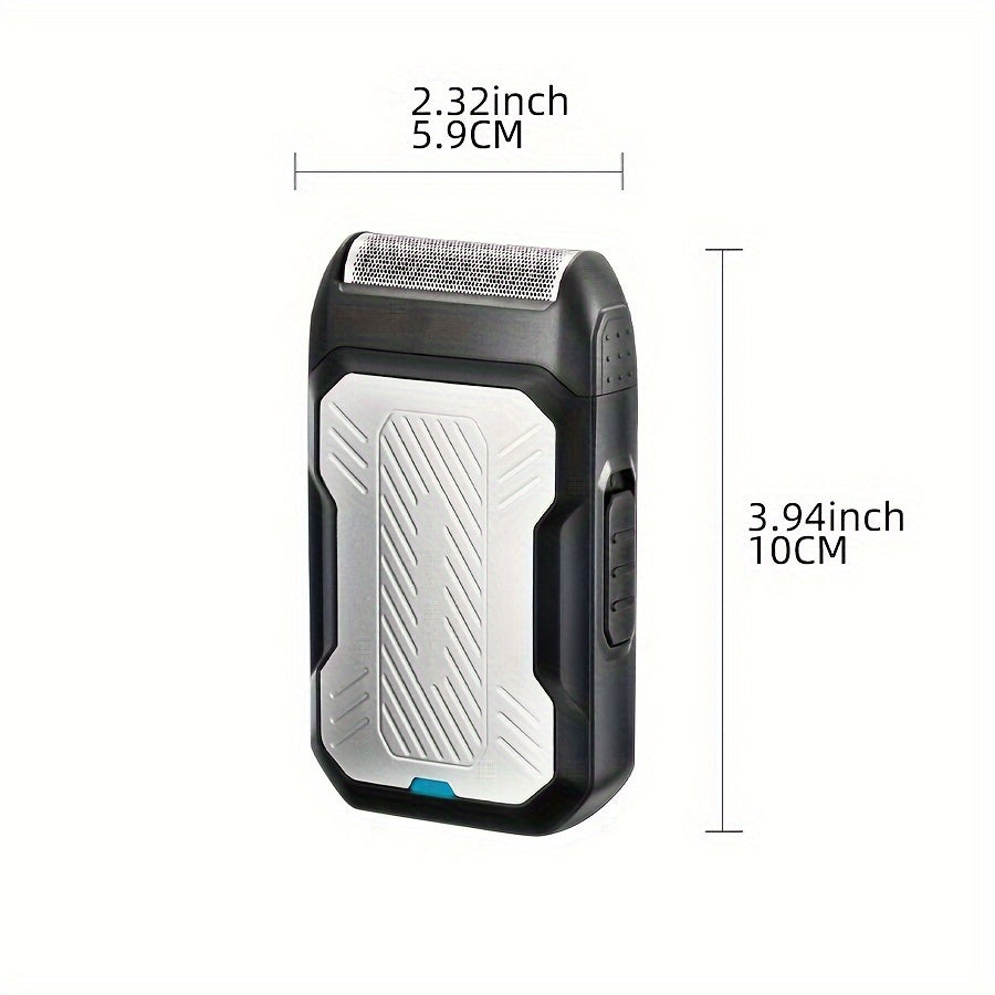 Мужская перезаряжаемая электробритва из алюминиевой фольги, портативная USB-зарядка для путешествий