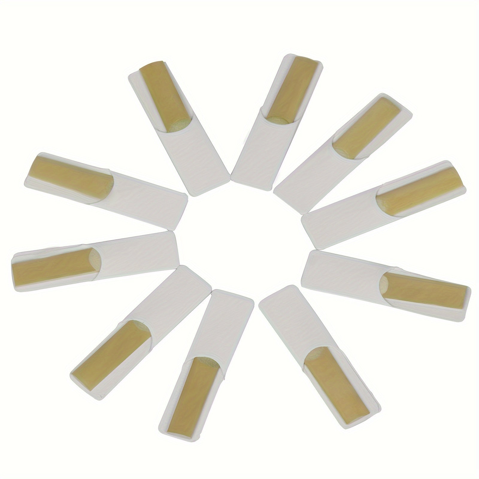 10 Alto Saxofon qog'ozlari Kuchaytirish 2.5 Yorqin Sariq Canary Eb Sax Aksessuarlar Individually Packaged