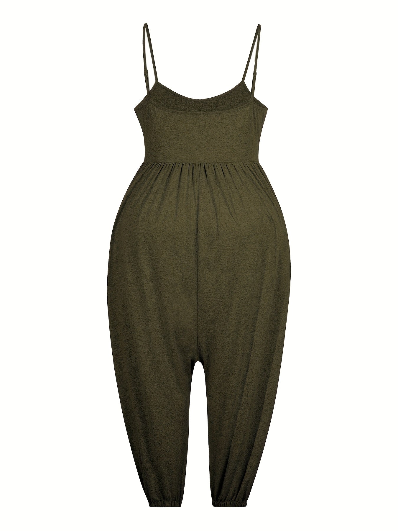 Women's Plus Size Sleeveless Off-Shoulder Jumpsuit Polyester Spandex Casual Romper