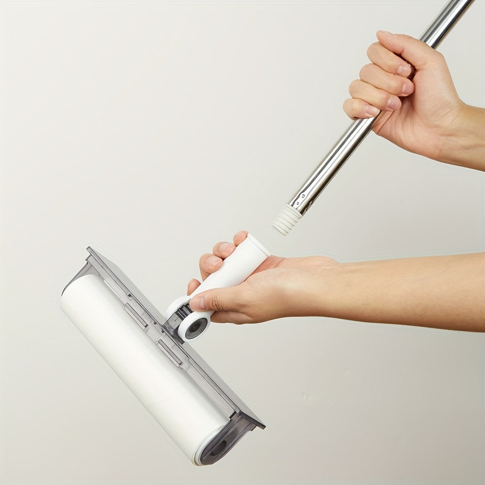 3-in-1 Hayvon sochlarini olib tashlash uchun qopqog'li tozalash cho'tkasi va changpufli to'plami, uy ofis maktab uchun yopishqoq rulon bilan