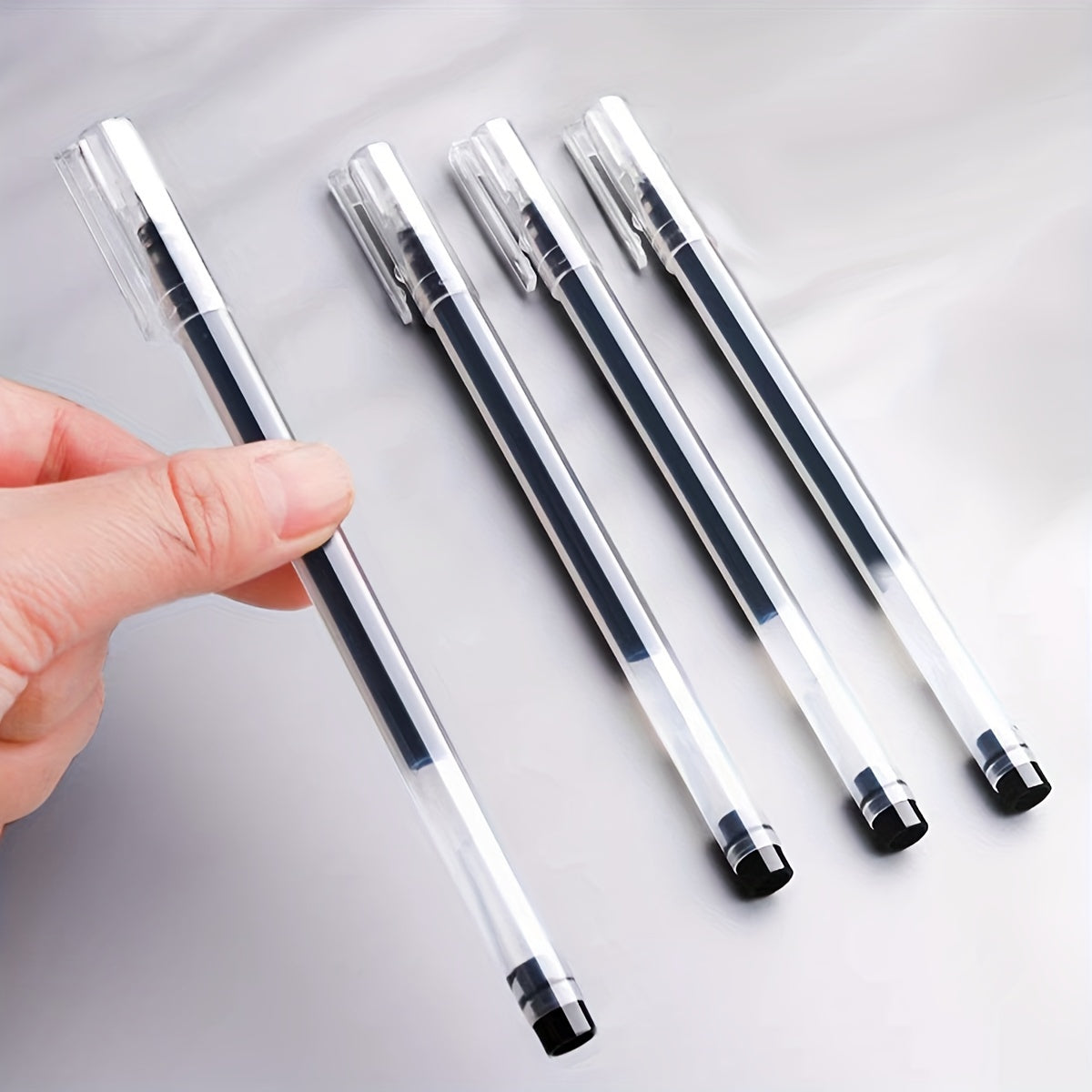 Large Capacity Gel Pens 0.5mm Needle Tip Pack of 6 or 10 for Students and Office