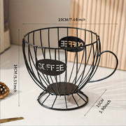 Black Nordic-Style Coffee Capsule Organizer for Snacks and Candies in Home or Coffee Shop Bar