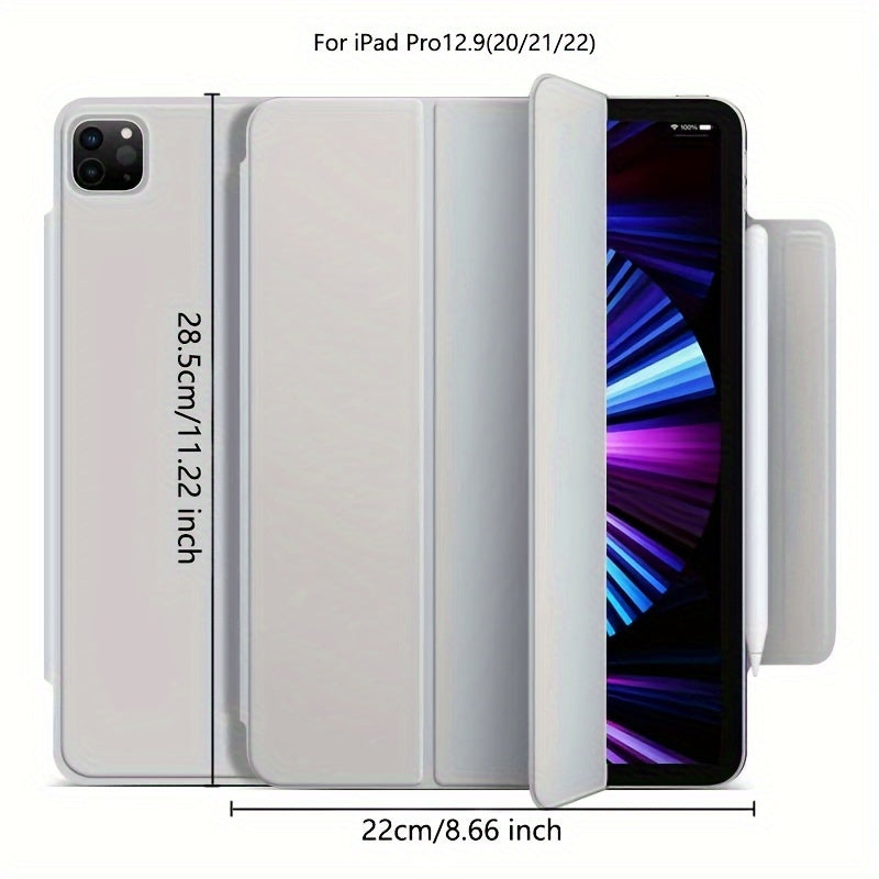 iPad Mini 6, Air 4/5, Pro 11 2022, Air 6 11inch 2024 uchun sun'iy charm aqlli qop. Qalam ushlagichi, kuchli magnit yopilishi va ultra ingichka dizayni bilan egiluvchan qattiq qopqoqni o'z ichiga oladi.