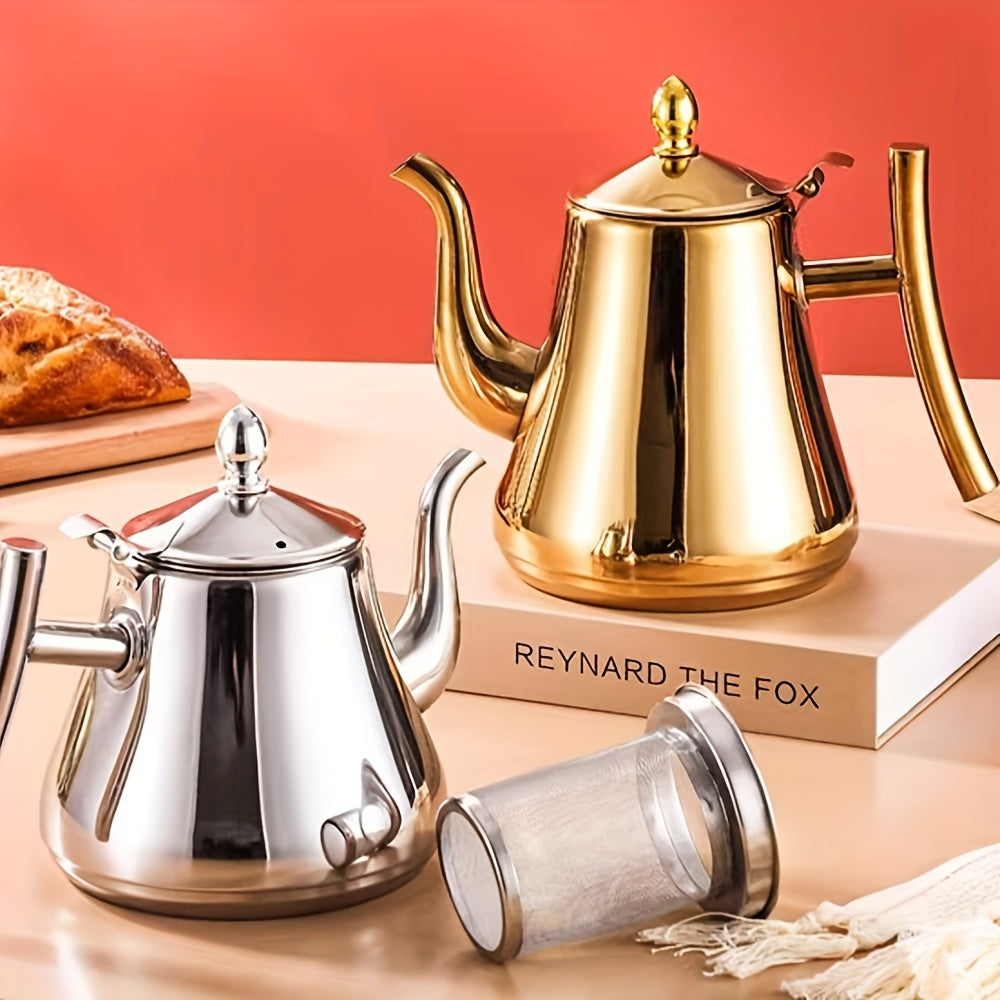 1L, 1.5L va 2L o'lchamdagi filtrli zanglamas po'latdan qilingan qahva tayyorlagich, uy va restoran foydalanishi uchun ideal. Issiqlikka chidamli 304 zanglamas po'lat materialidan tayyorlangan, olib tashlanadigan choyni o'z ichiga oladi.