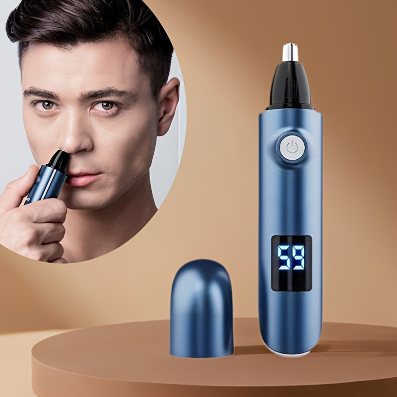 Rechargeable Nose and Ear Hair Trimmer for Men and Women with Dual-Edge Blade