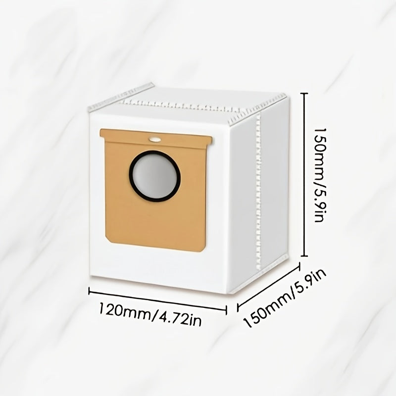 6 ta paket vakuum changyutgich qopqog'i katta sig'imli, oson o'rnatiladi, oq yuqori, jigarrang asos