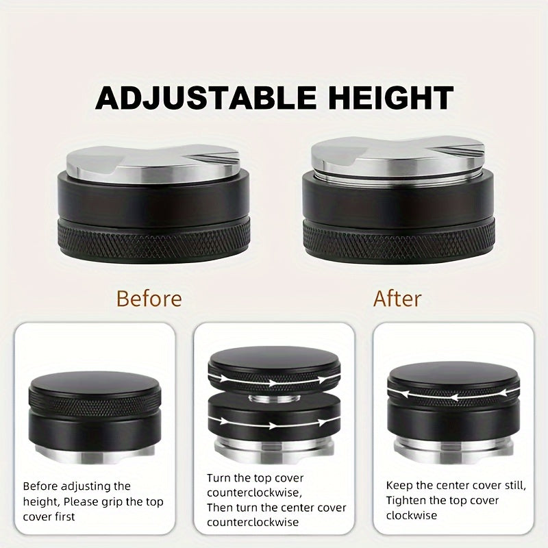 Нержавеющая сталь Тройной пресс для кофейной пульпы и диспенсера эспрессо 51/53/58 мм