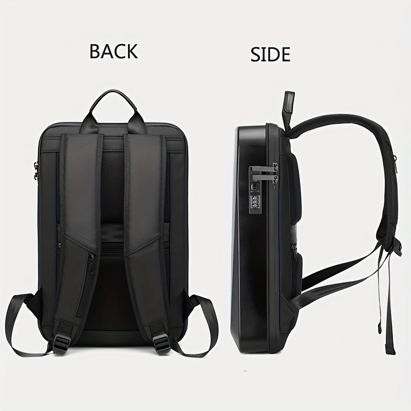 Men's Expandable Travel Backpack Water-Resistant Anti-Theft Charging Shoulder Bag