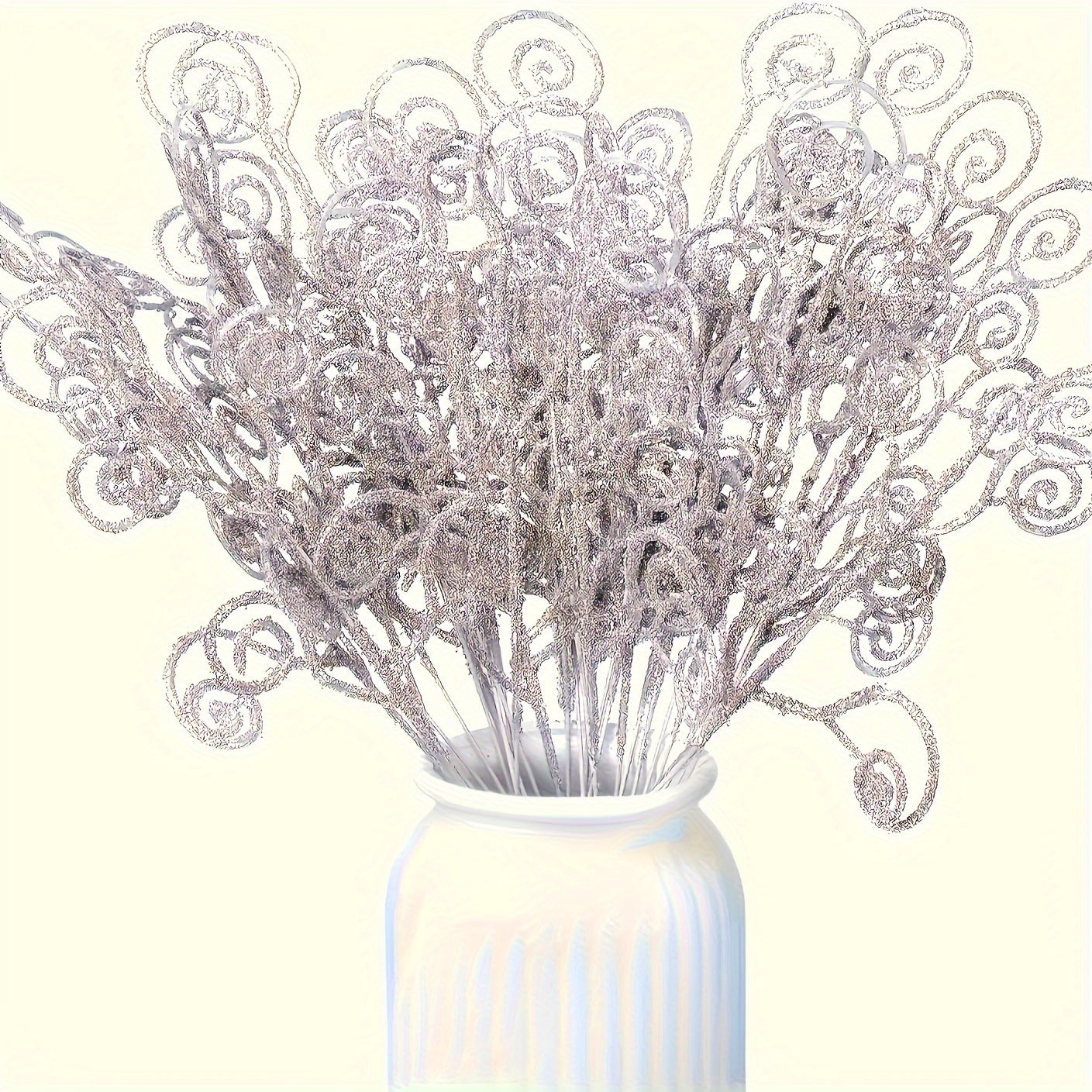 12-Pack Red Candy Circle Leaves Artificial Pine Tree Topper for Christmas and Eid