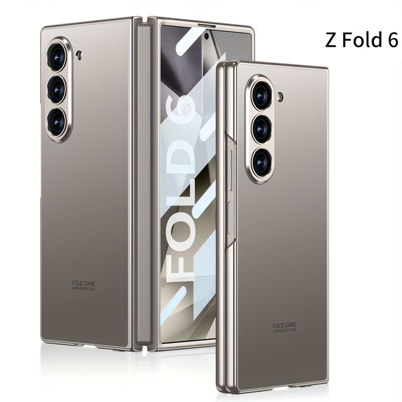 Frosted PC Shell-Film Mobile Phone Case for Samsung Galaxy Fold Series Shockproof Drop-Proof Business Protective