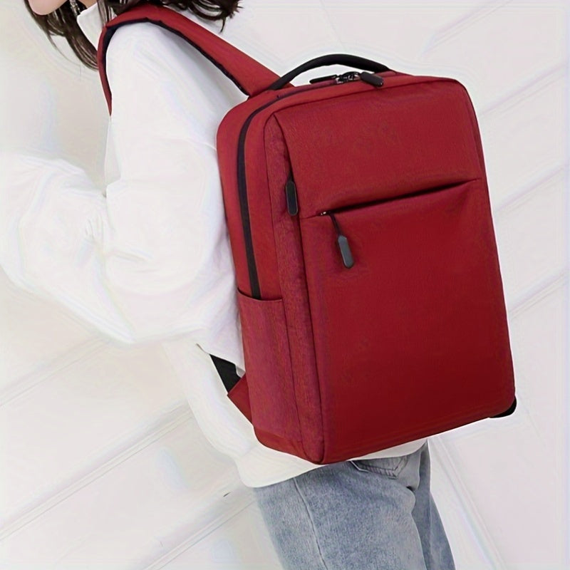 Durable Nylon Travel Backpack with Laptop Compartment Adjustable Straps Multi-Compartment for Commuting School Office Outdoor