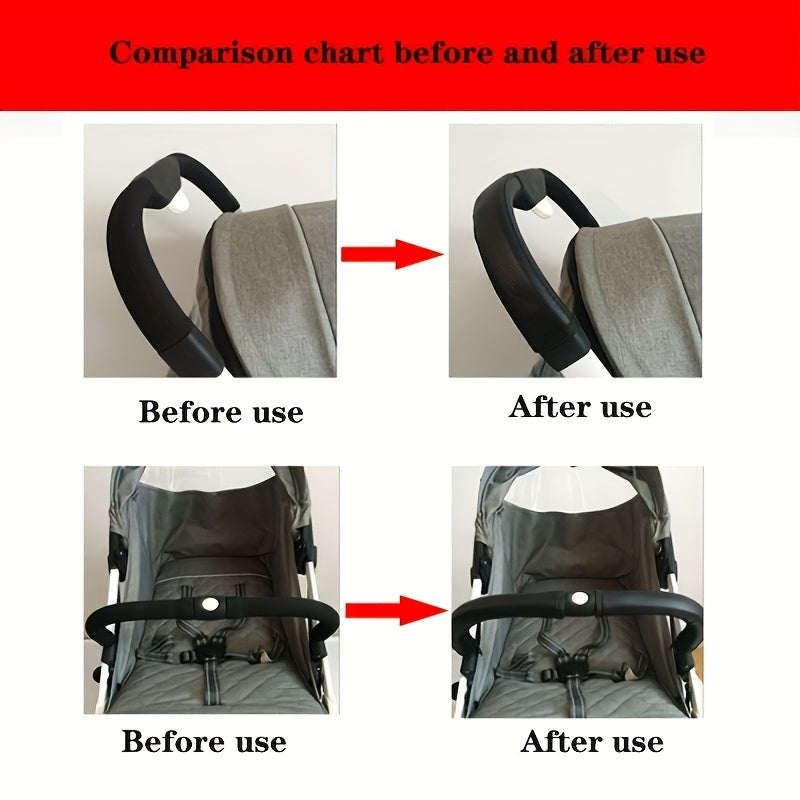 Premium Faux Leather Stroller Armrest Cover for Baby Carriages