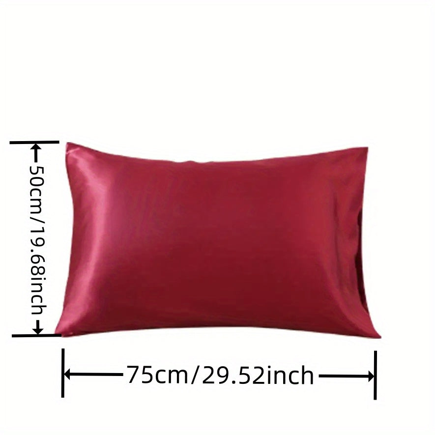 Set of 2 Satin Pillowcases in Multiple Colors Soft Airy Envelope Closure