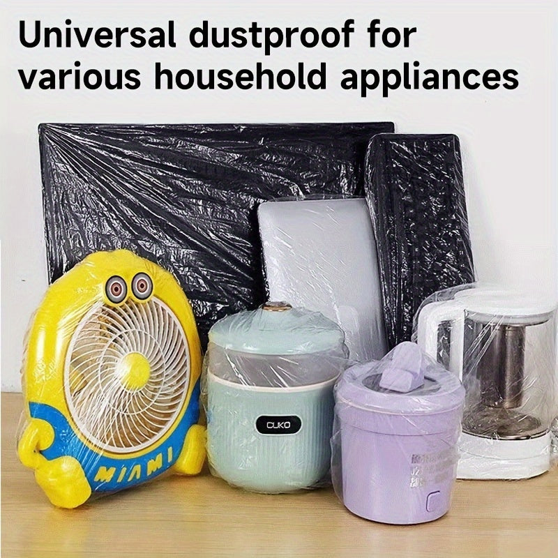 Kichik jihozlar, mikroto'lqinli pech, guruch pishirgich va changyutgich uchun bir martalik chang qopqog'i - oshxona tozalash va tartibga solish uchun shaffof plastik sumka, 15 dona va 30 dona mavjud.