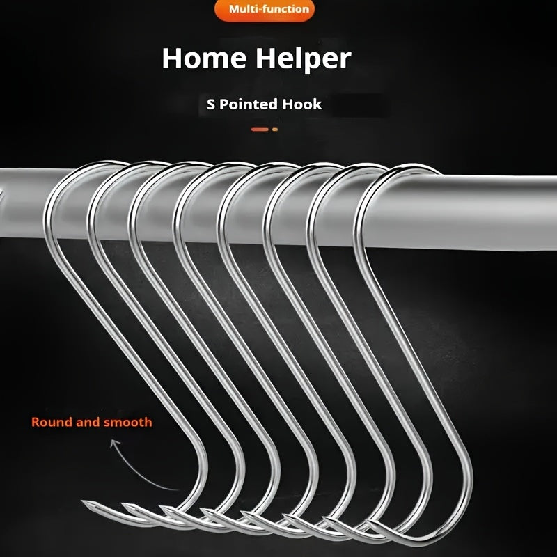 20 piezas de ganchos en S de acero inoxidable para procesamiento y ahumado de carne