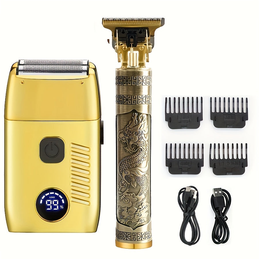 Electric Razor Shaver USB Rechargeable 600mAh Beard Trimmer Hair Clipper Set