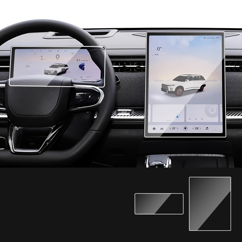 2 Pack Tempered Glass Screen Protectors for Car Navigation and Dashboard 13.2 Inch
