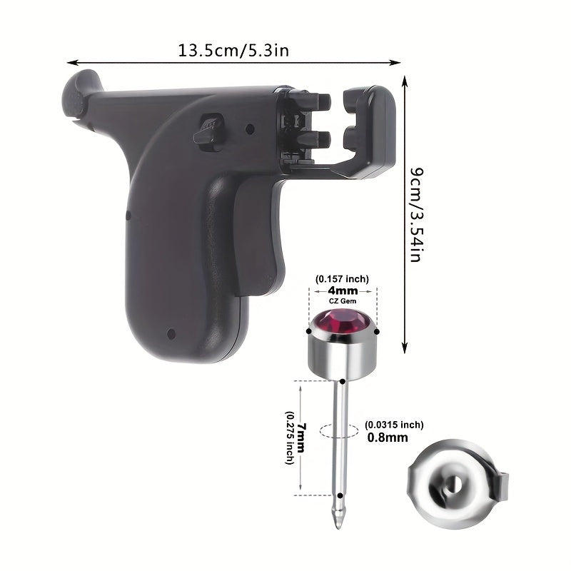 Ear Piercing Kit for Salon and Home Use Sterile Piercer Machine and Studs