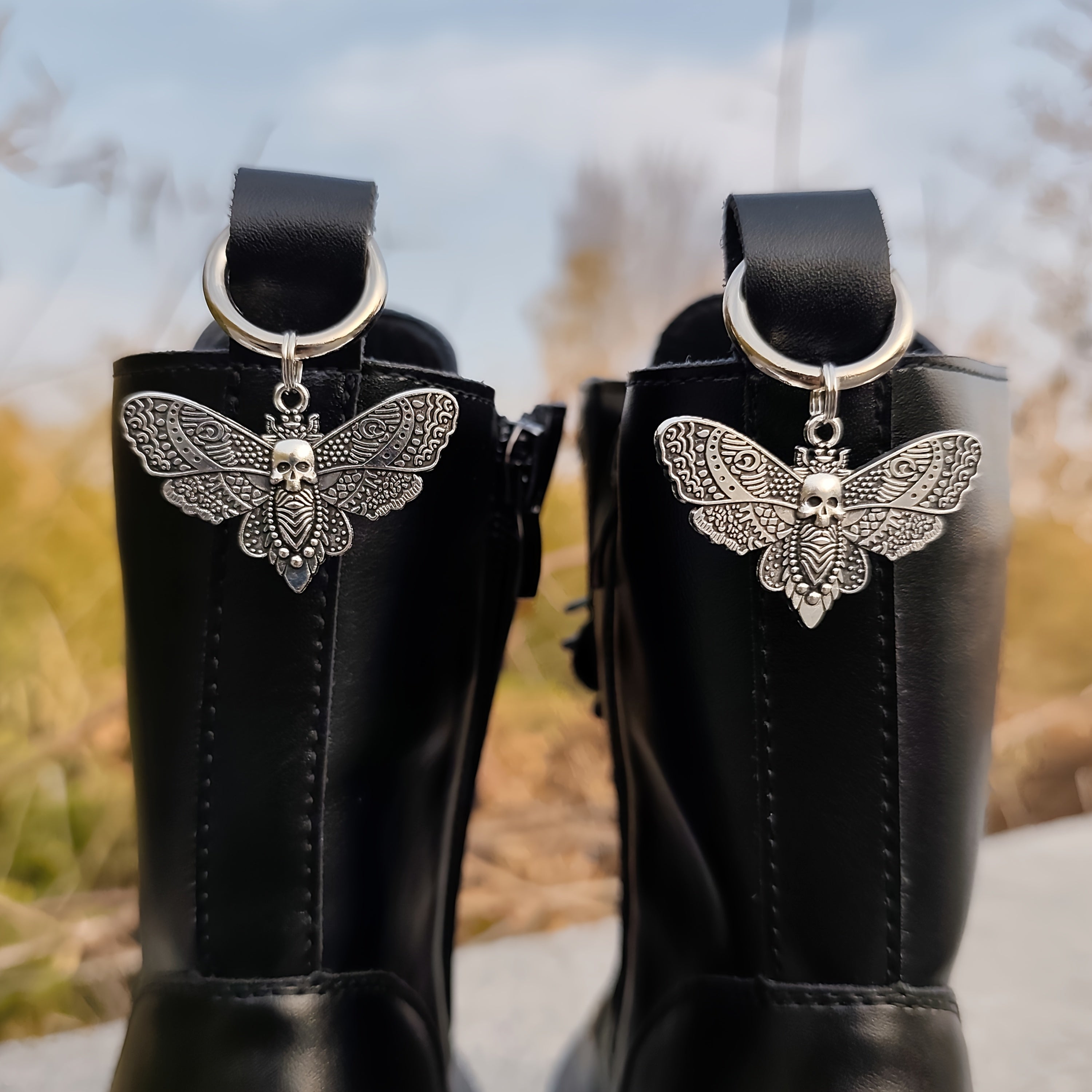 Unisex Alloy Skull Angel Shoe Decorations for Boots and Shoes Accessories