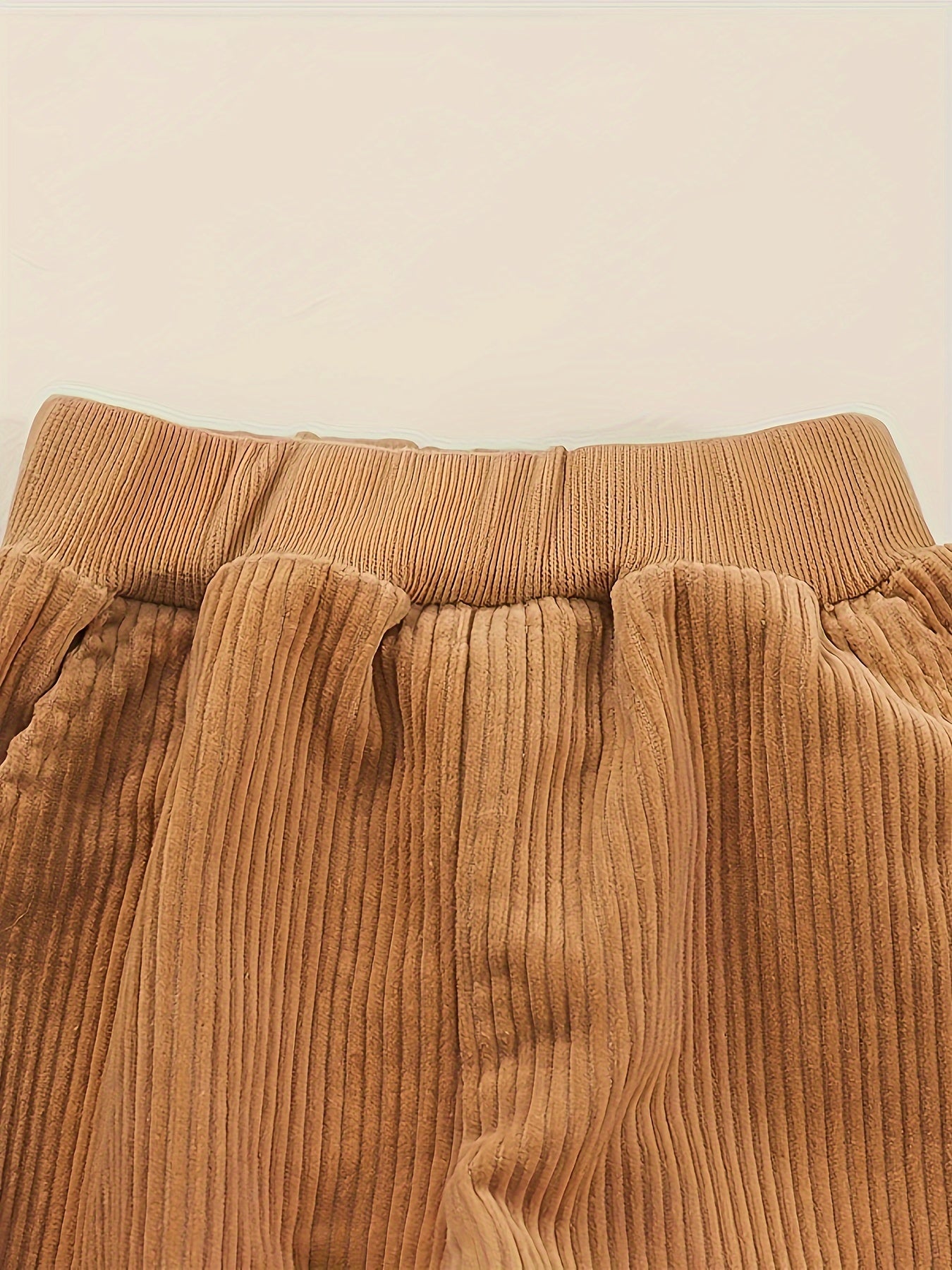 Corduroy Collar Pants Set for Men and Boys Casual Spring Fall Solid Cotton