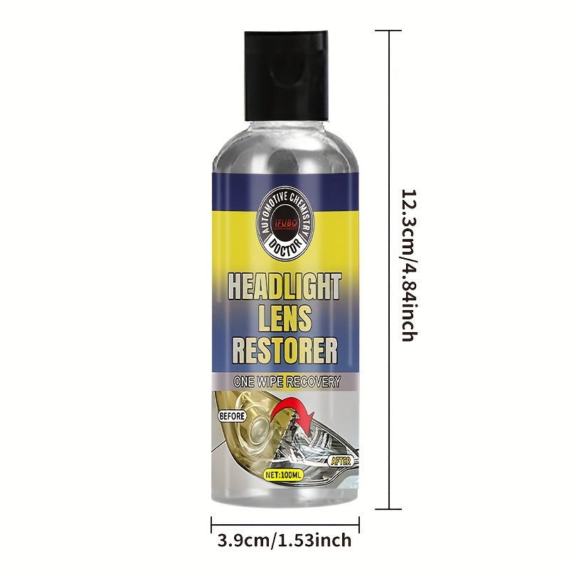 Automotive Headlight Restoration Kit for Oxidation Yellowing Scratches and Haze