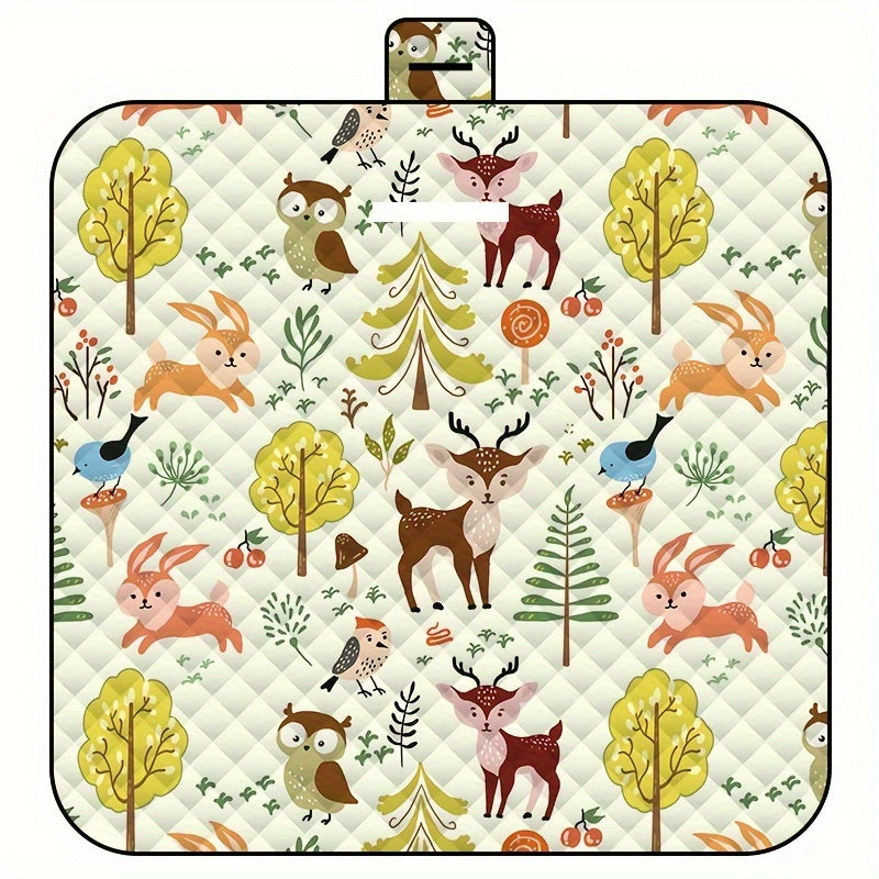 Детский игровой коврик - размер 2x2 м, нескользящий, водонепроницаемый и складной для безопасного ползания и игры