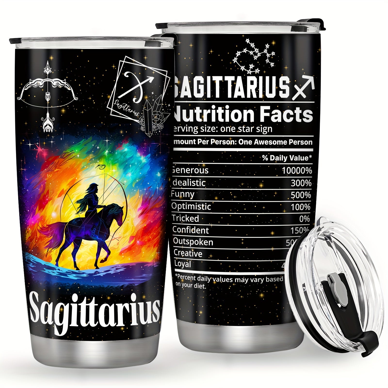 Stainless Steel Zodiac Mug Double Wall Insulated Astrology Gift