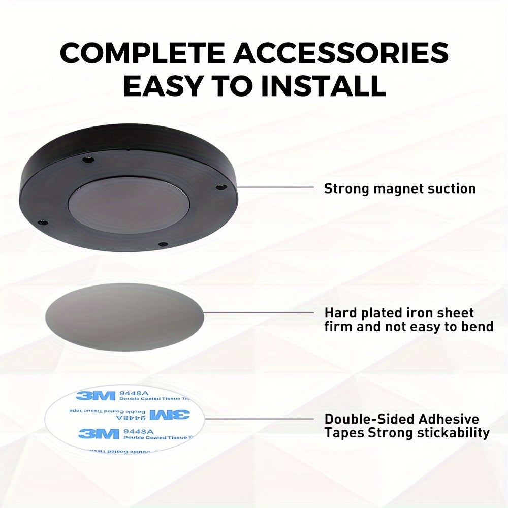 Luz interior de coche con LED recargable por USB con 3 colores, lámpara de techo magnética para vehículo, autocaravana y uso doméstico