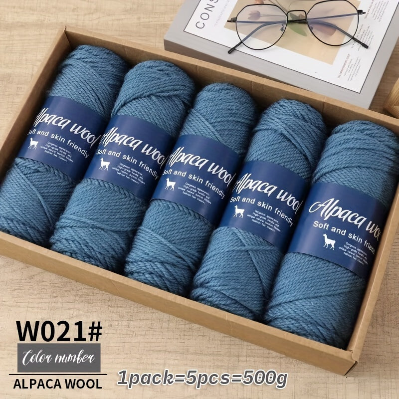 Multicolor Alpaca Wool Yarn Bundle 95 Percent Alpaca 5 Percent Polyester 100g Balls for Knitting Crocheting Winter Crafts