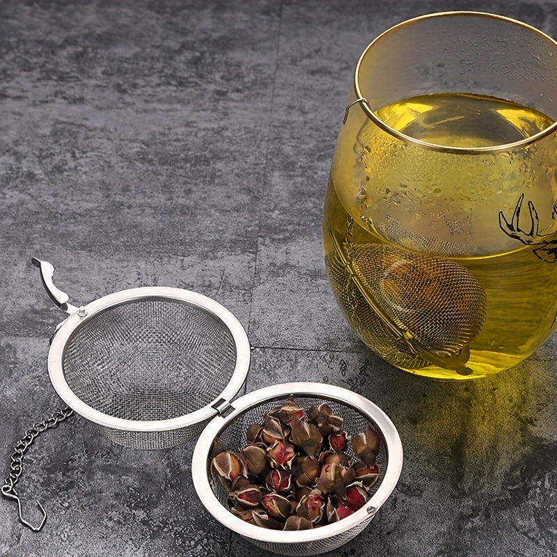 Metal Mesh Tea Infuser, Reusable Food Grade Strainer for Loose Leaf Tea and Spices