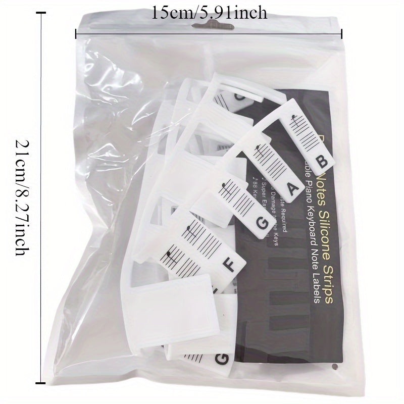 Silicone Piano Note Guide for Beginners 88-Key Reusable Removable Stickers