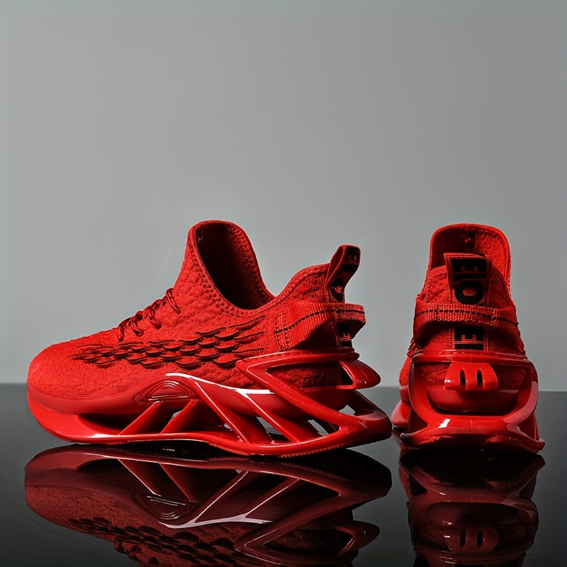 Zapatillas de running de malla con cordones para hombre, suela de TPU y plantilla de fibra superfina