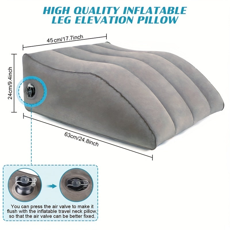 Inflatable Wedge Pillow for Legs and Knees Soft Support Cushion for Relaxation