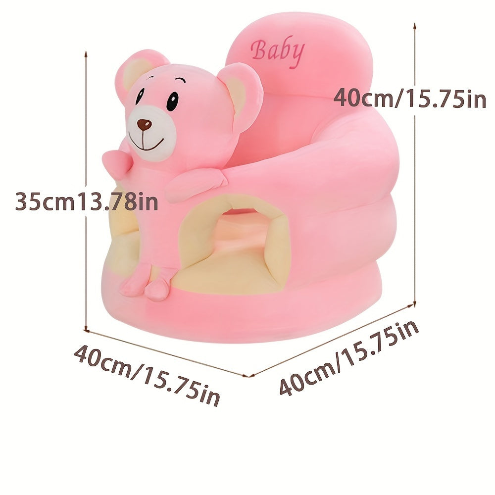 Bolalar uchun o'tirish kreslasi, yumshoq kichkina bolalar uchun nest, o'tirishni o'rganish va ovqatlanish uchun yordamchi o'rindiq, yuviladigan PVC puff hayvon dizayni