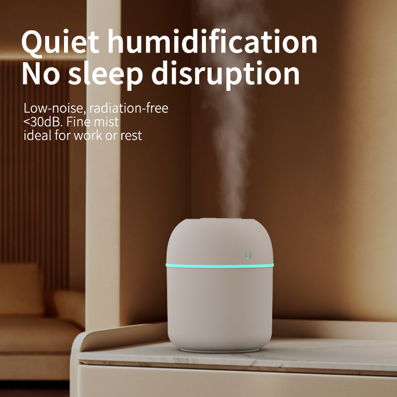 White Aroma Diffuser Humidifier with Night Light, Cold Mist, Quiet Operation