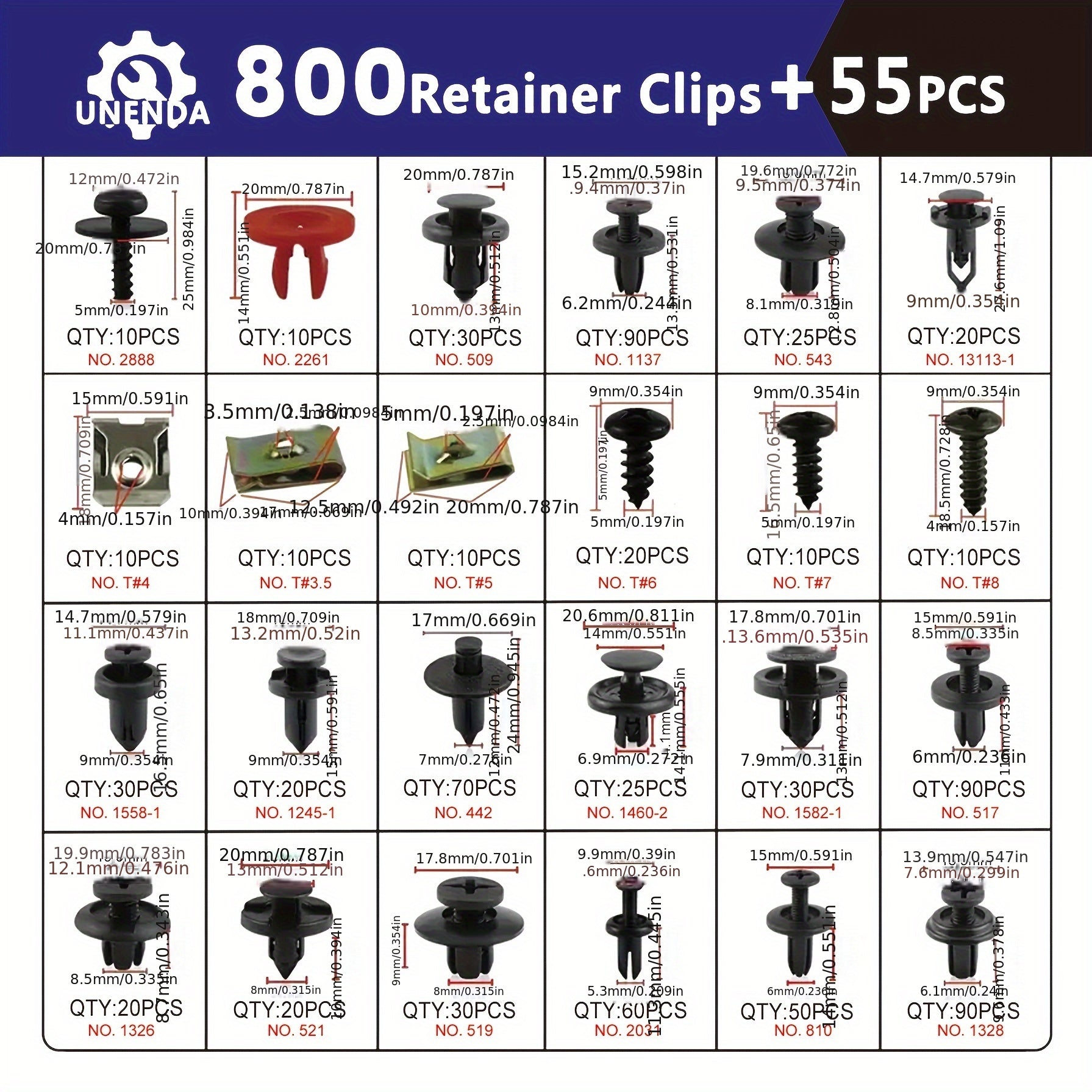 Car Bumper Repair Kit Durable Plastic Fasteners Screws Auto Maintenance