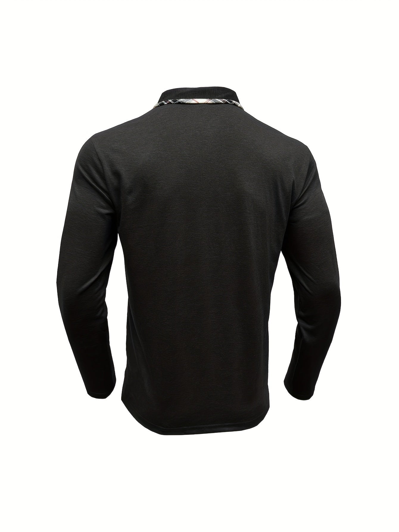 Men's Plus Size Long Sleeve Shirt with Chest Pocket in Beige Light Brown Plaid Casual Knit Fabric for Spring Fall