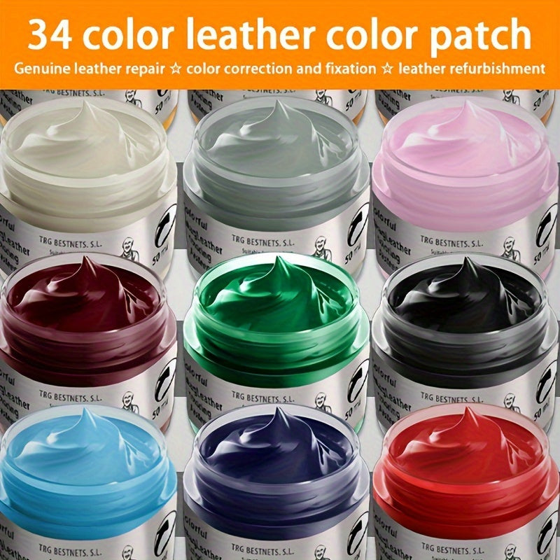 Leather Repair Kit 50ML Color Toner for Leather Sofa Shoes Bag Scratch Fix