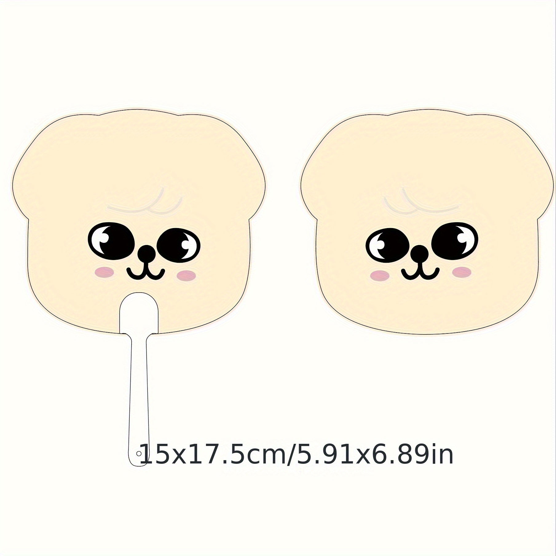 Mini Plastic Handheld Fan 15.49x17.27cm Portable Personal Cooling Gift for Events