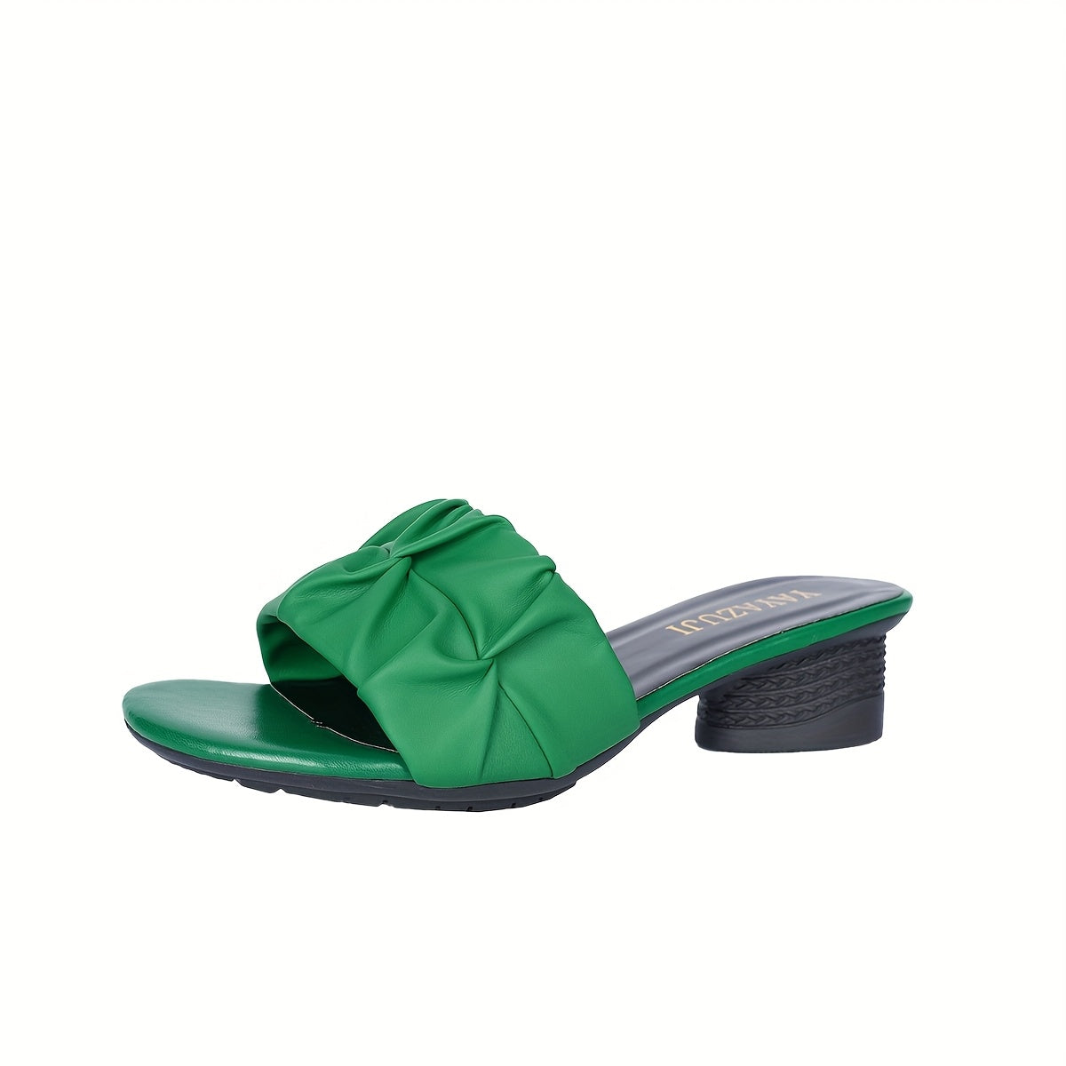 Women's Slip-On Sandals Leather Comfortable Exposed Toes Heels