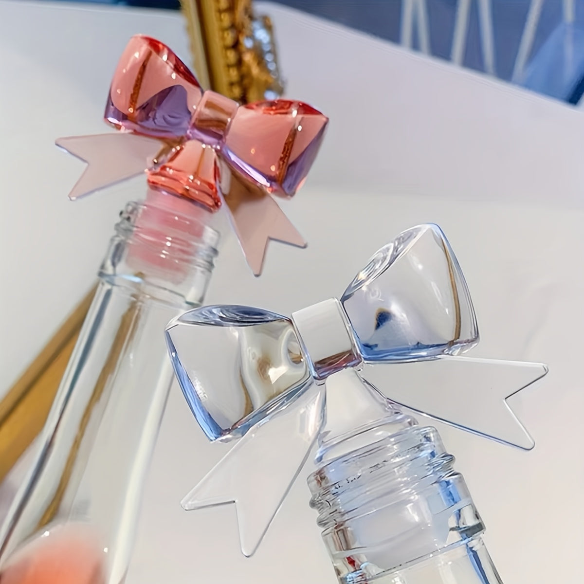 Pink Silicone Bow Wine Stopper for Champagne and Grape Wine Preservation