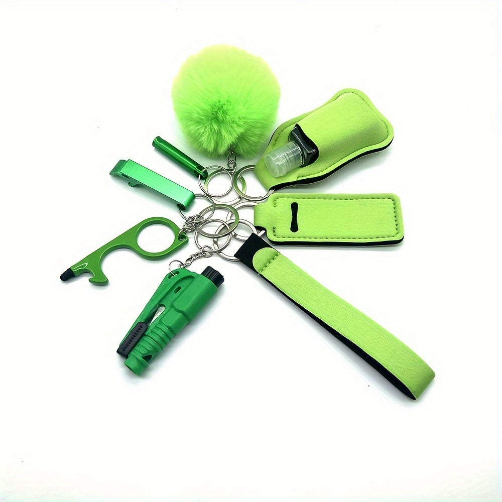 Ayollar uchun 9 ta bo'lakli kalitchain aksessuarlar to'plami, mato, qisqich, zamonaviy sovg'a