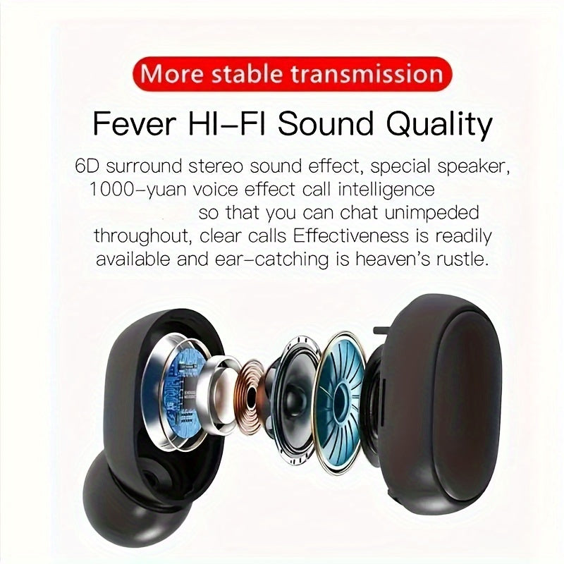 Wireless Sports Earbuds with Smart Display Long Battery Life Portable Design