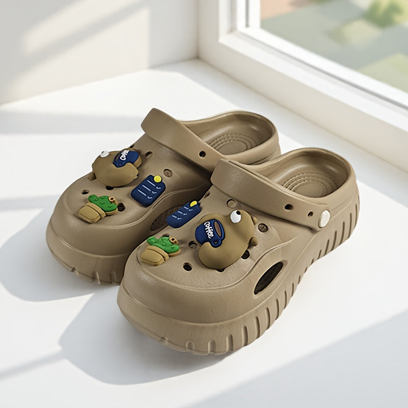 Women’s EVA Platform Sneakers with Bear Coffee Design Non-Slip Comfortable